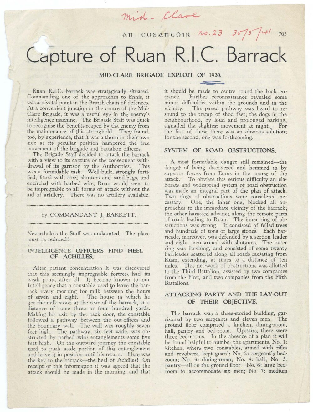 A23 Mid Clare Brigade 180