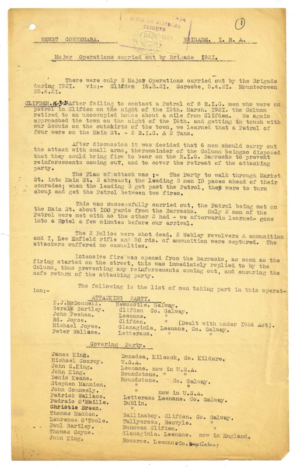 A36 West Connemara Brigade pg 1