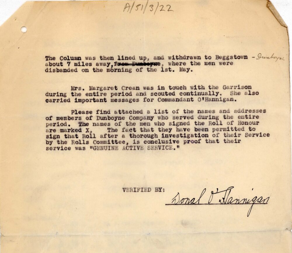 Extract from Brigade Activity Report A51 pg 24