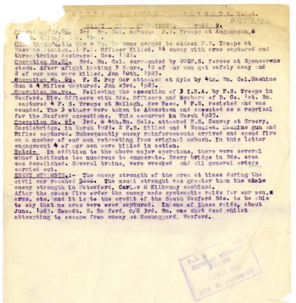 A65 2 South Wexford Brigade 21