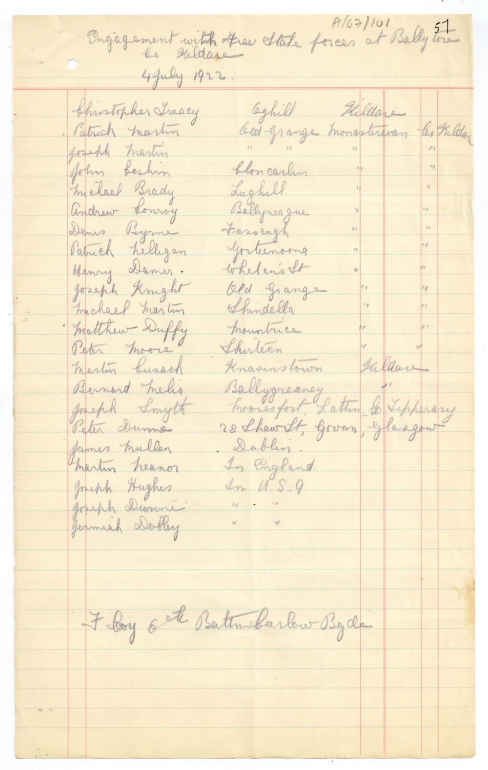 A67 Carlow Brigade 101