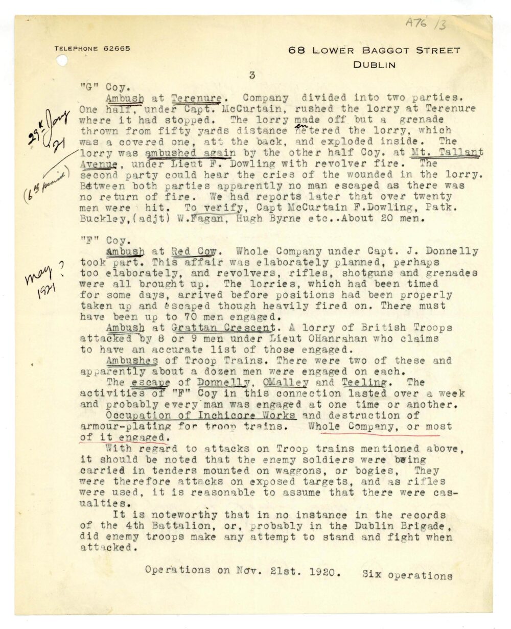 A76 4 Battalion Dublin Brigade 4