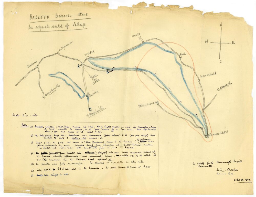 MA MSPC RO 593 Fermanagh Brigade Map Belleek 2