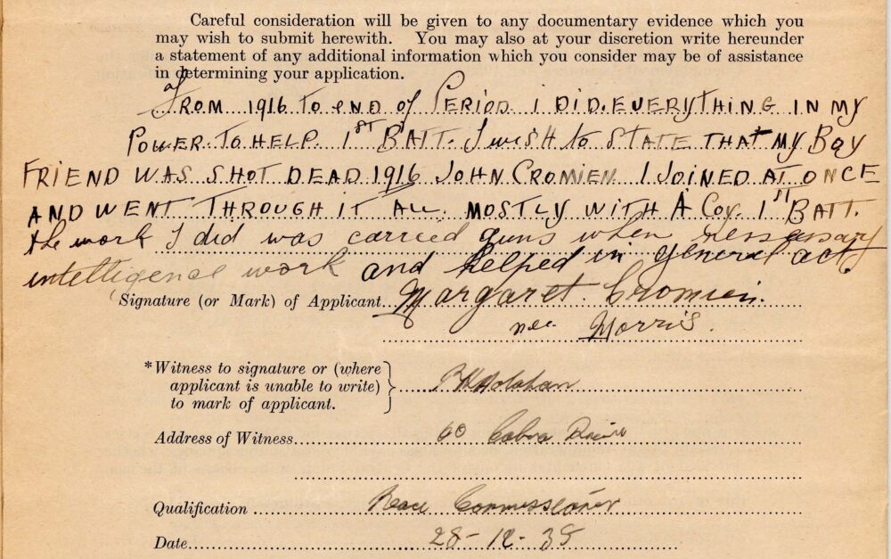 MSP34 REF20579 Margaret Cromien 1916