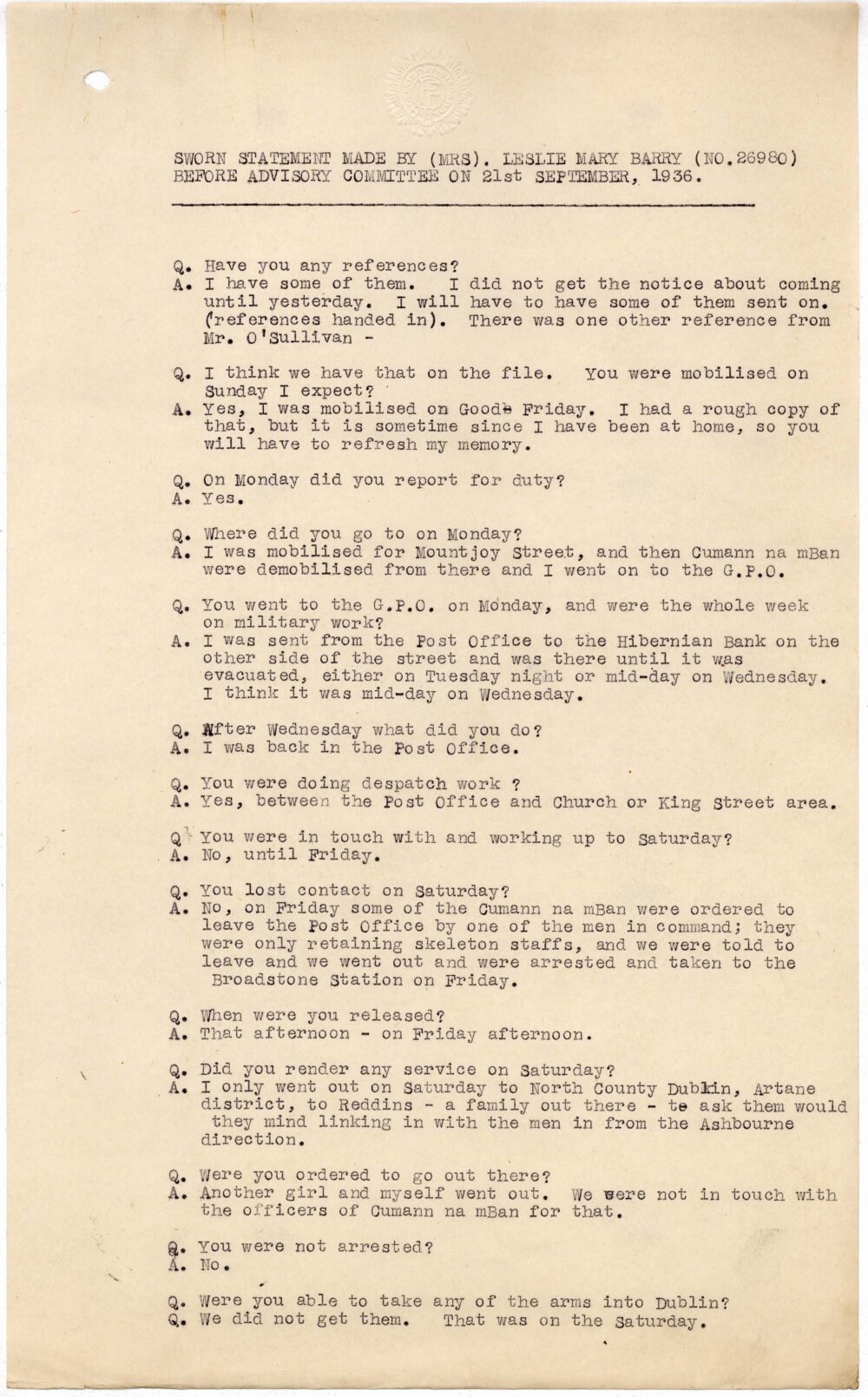 WMSP34 REF26980 Leslie Mary Barrynee Price