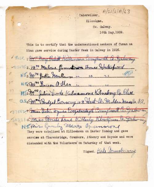 Extract from Brigade Activity Report A21 4 pg 65