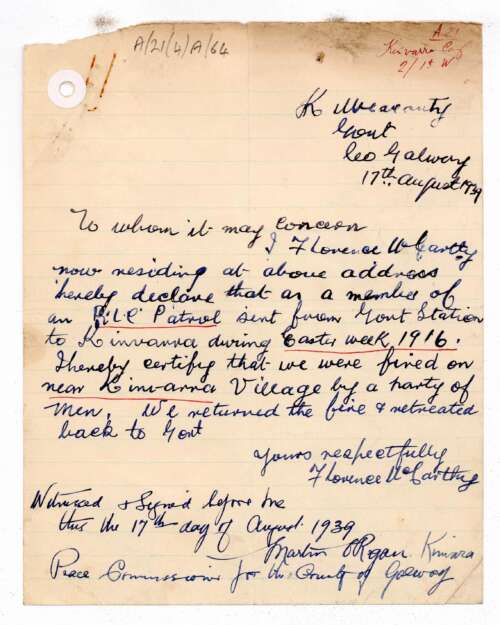 Extract from Brigade Activity Report A21 4 pg 66