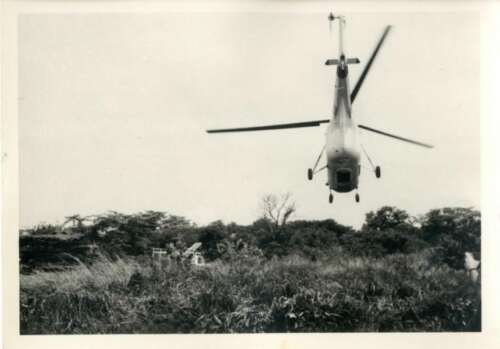 PRCN-01-62: The helicopter leaving for Albertville carrying Pte. Kenny