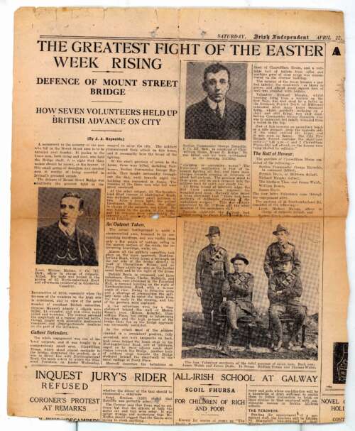 Extract from the Irish Independent (DP6326 pg 110)