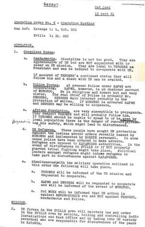 PC-304: Col P Quinlan Private Collection: Operation Morthor Op Order