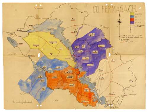 Map of the area covered by Fermanagh Brigade IRA (RO593)