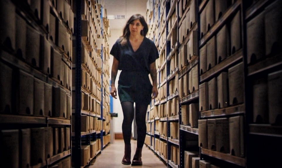 Archivist in stacks